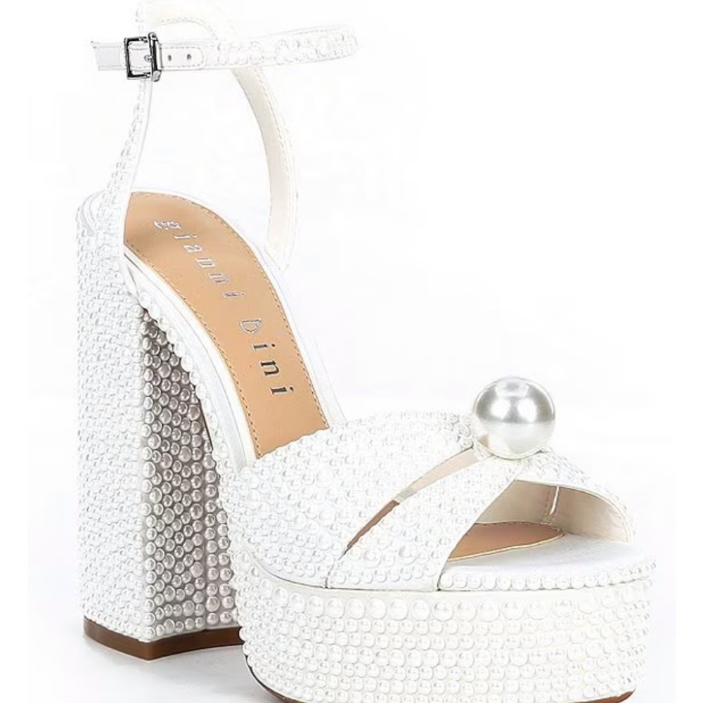 Gianni Bini White Pearl Heels WORN ONCE